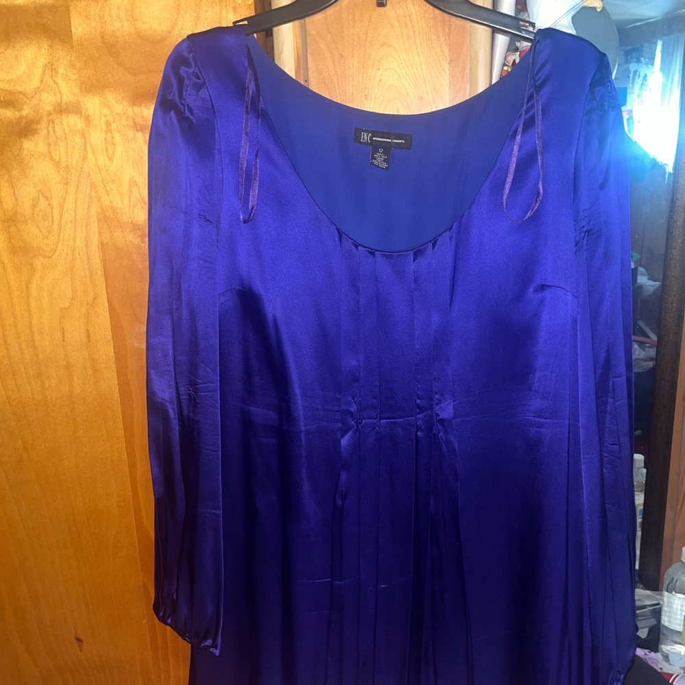 INC International Concepts Deep Purple Blouse